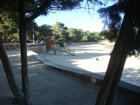 Lifeguard hut on the beach ibiza photo